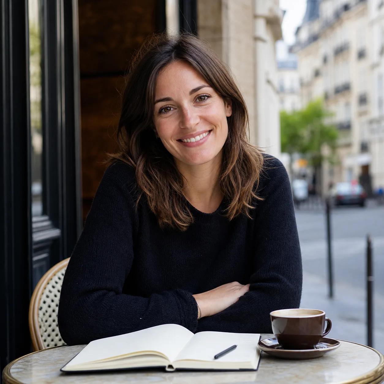 Friendly French AI conversation practice avatar