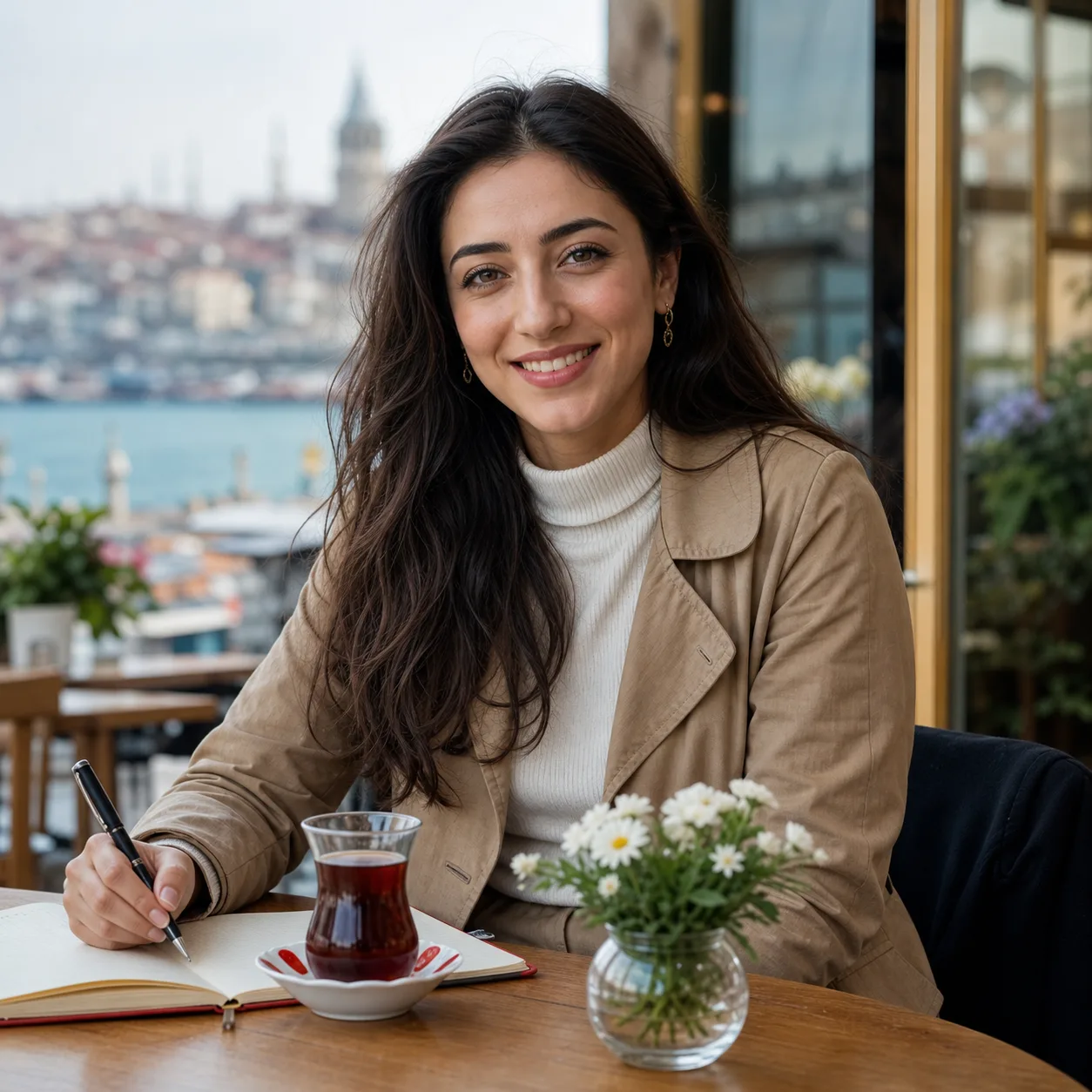 Friendly Turkish AI conversation practice avatar