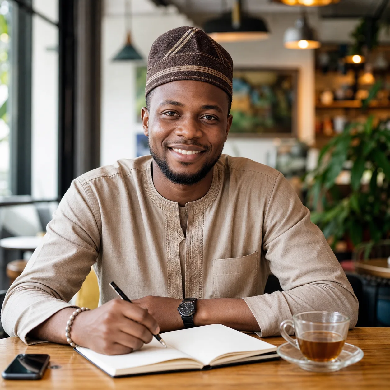 Friendly Yoruba AI conversation practice avatar
