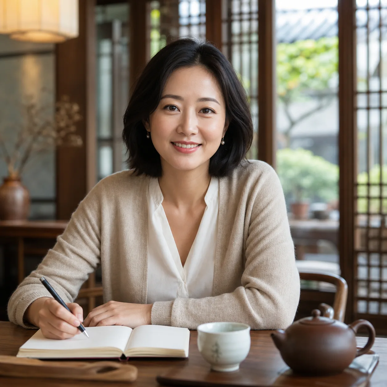 Friendly Chinese AI conversation practice avatar